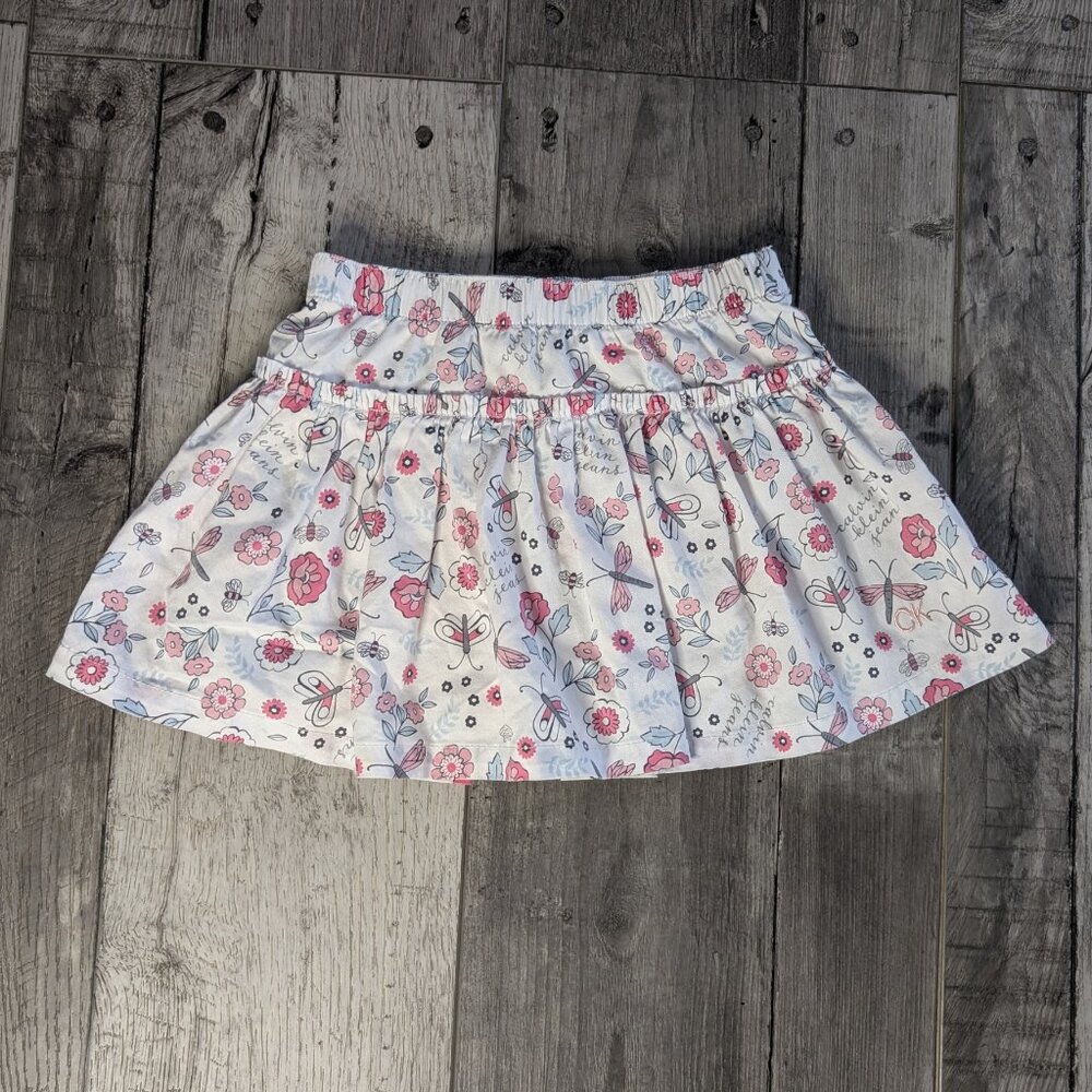 5️⃣ Calvin Klein Jeans, Ruffle Skirt, Floral Multicolor Spring Print, Sz 2T